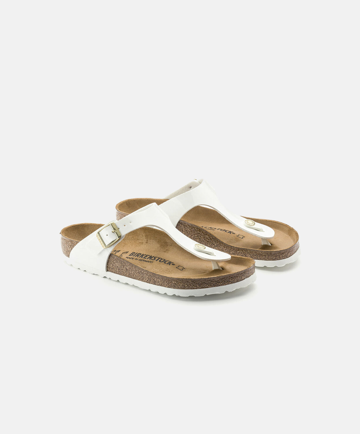 Birkenstock Gizeh White Patent Sandals