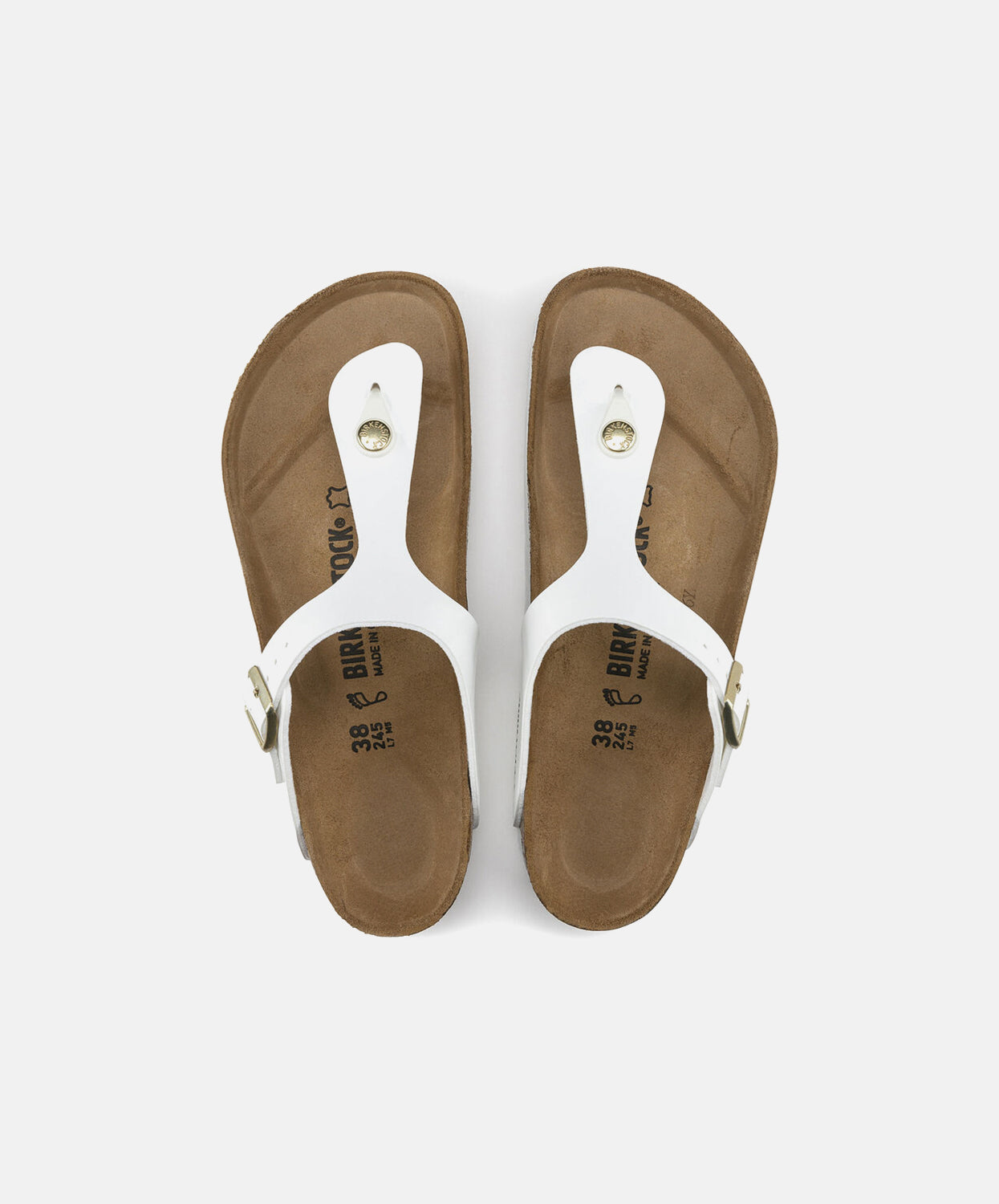 Birkenstock Gizeh White Patent Sandals