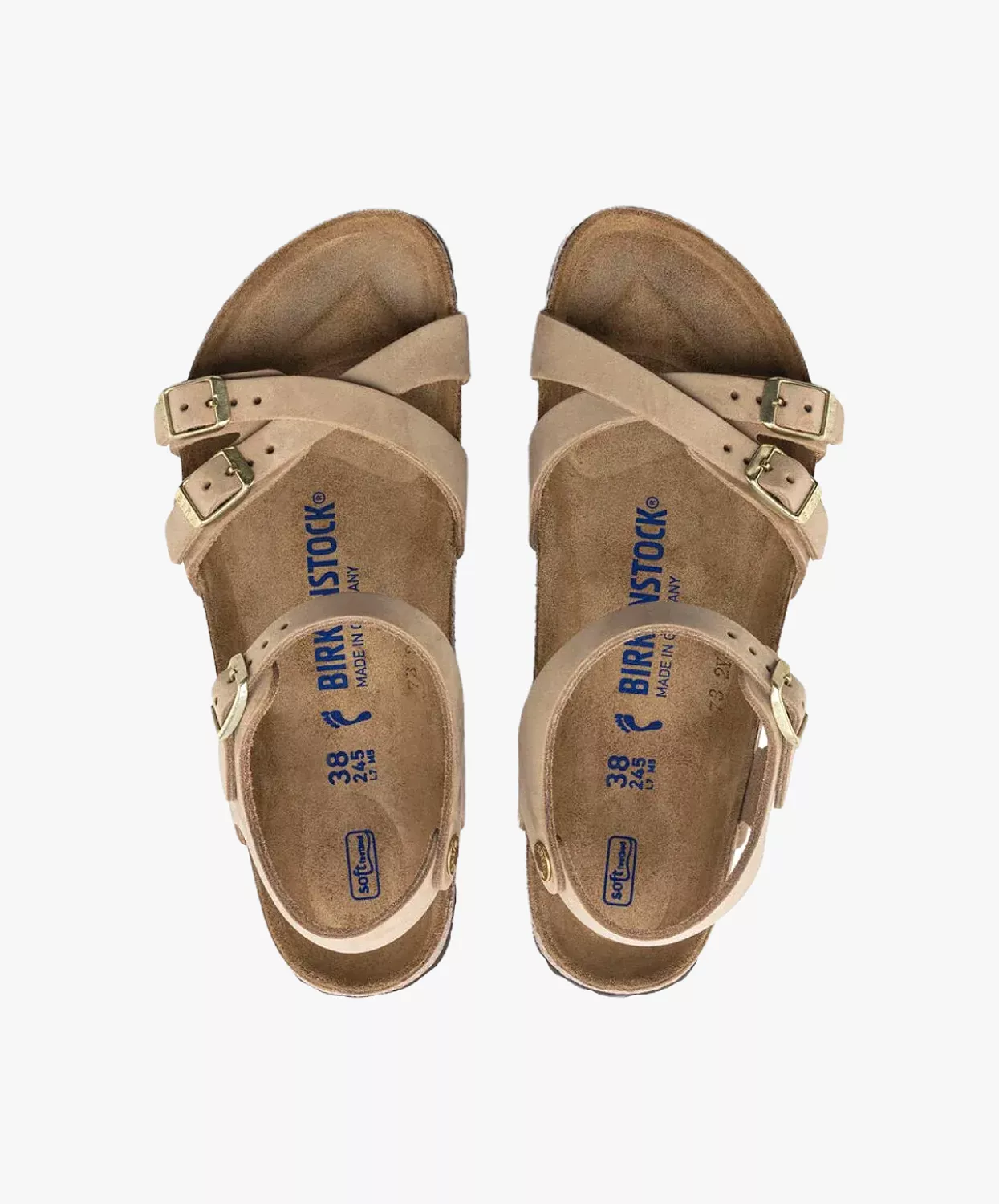 Birkenstock Kumba Sandals - Nubuck Leather - Soft Footbed - Sandcastle