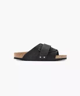 Birkenstock Kyoto Black Sandals Suede/Nubuck Leather