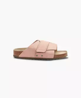 Birkenstock Kyoto Suede/Nubuck Leather Sandals, Soft Pink, Soft Footbed