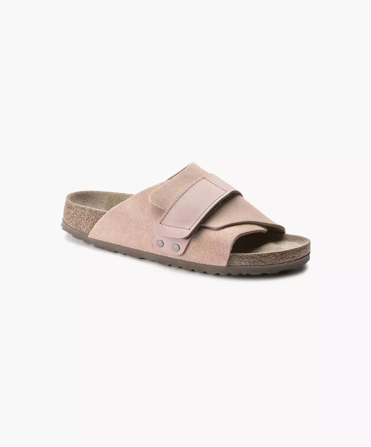 Birkenstock Kyoto Suede/Nubuck Leather Sandals, Soft Pink, Soft Footbed