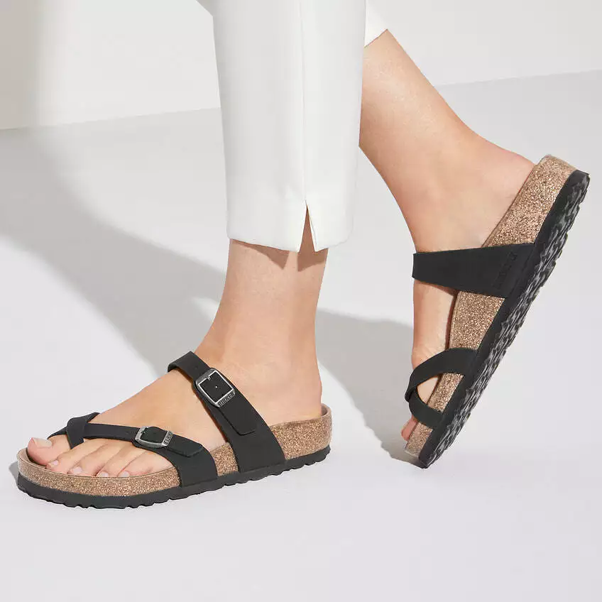 Birkenstock Mayari Birkibuc Earthy Black Vegan Sandals