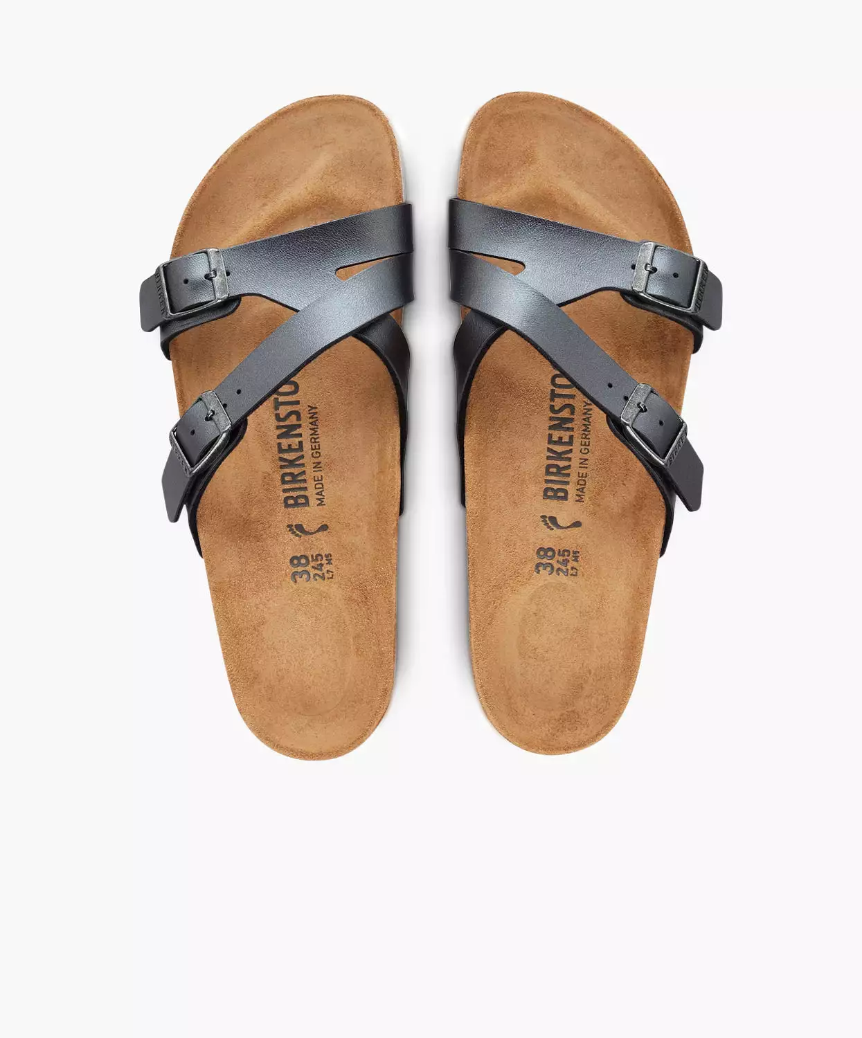 Birkenstock metallic black sandals