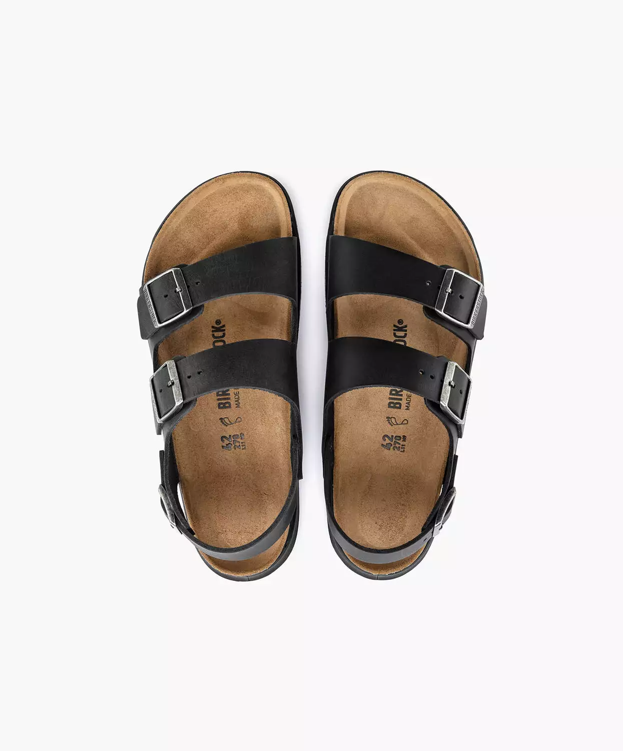 Birkenstock Milano Leather Black Sandals