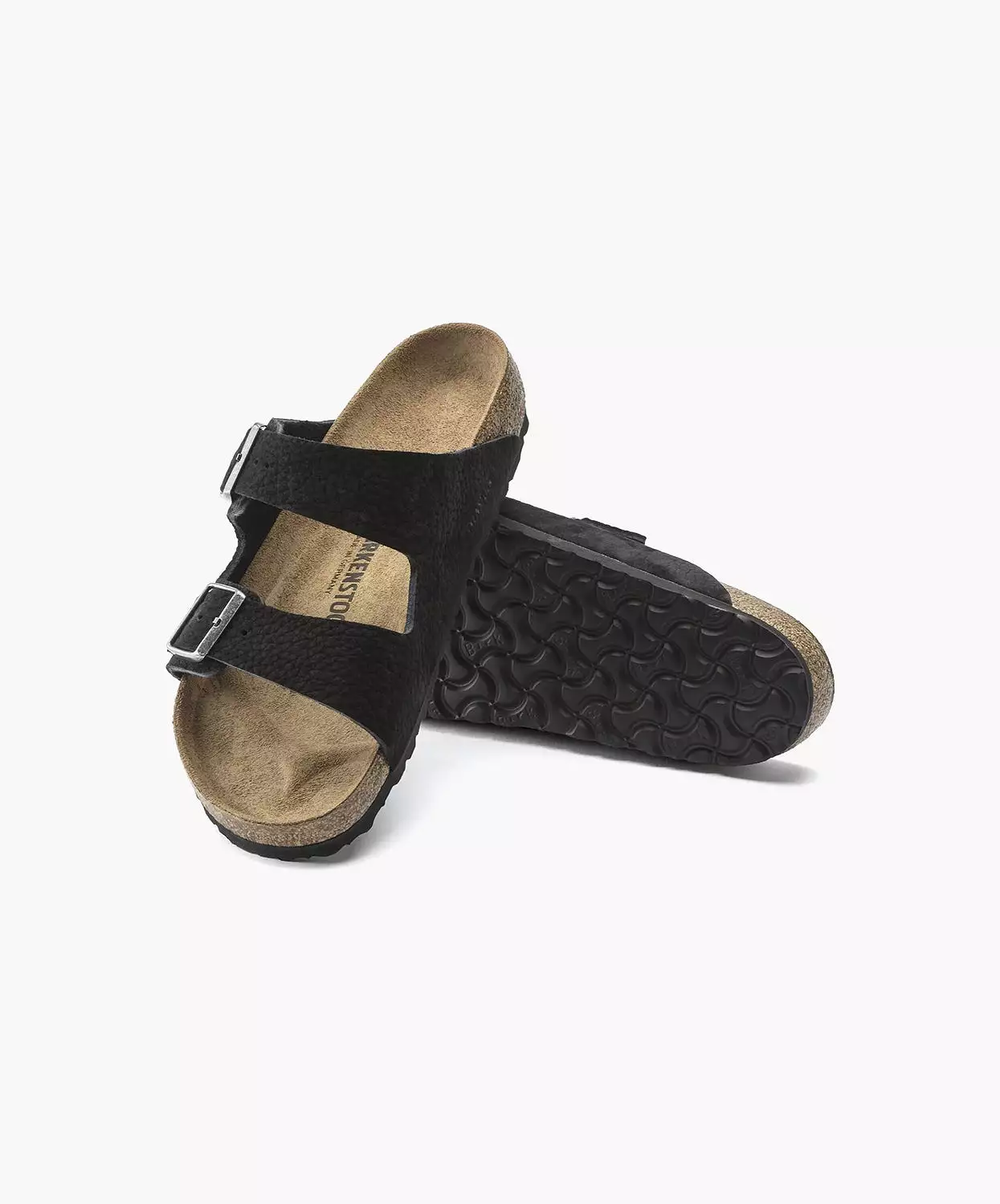 Birkenstock Nubuck Leather Black Sandals