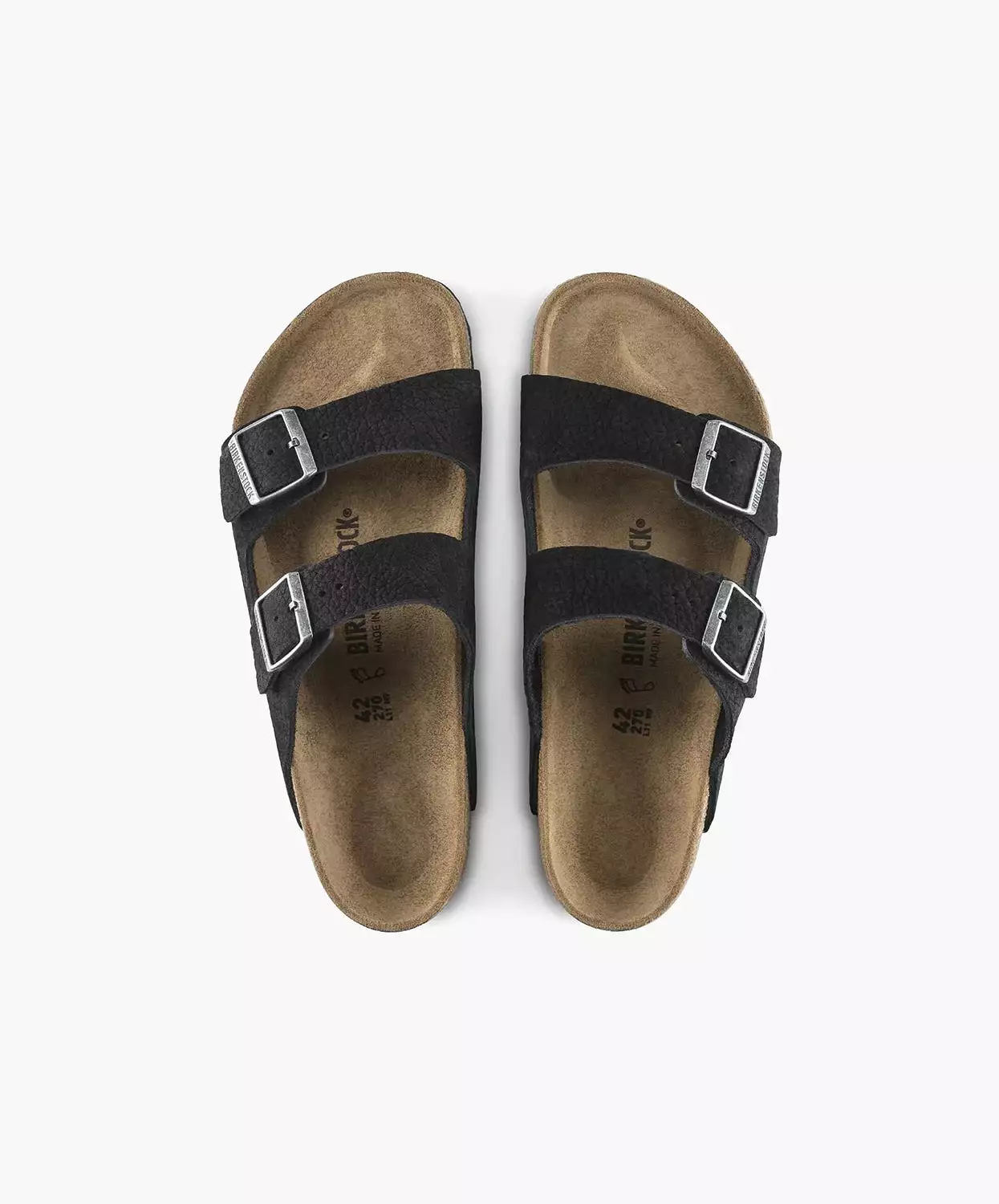 Birkenstock Nubuck Leather Black Sandals