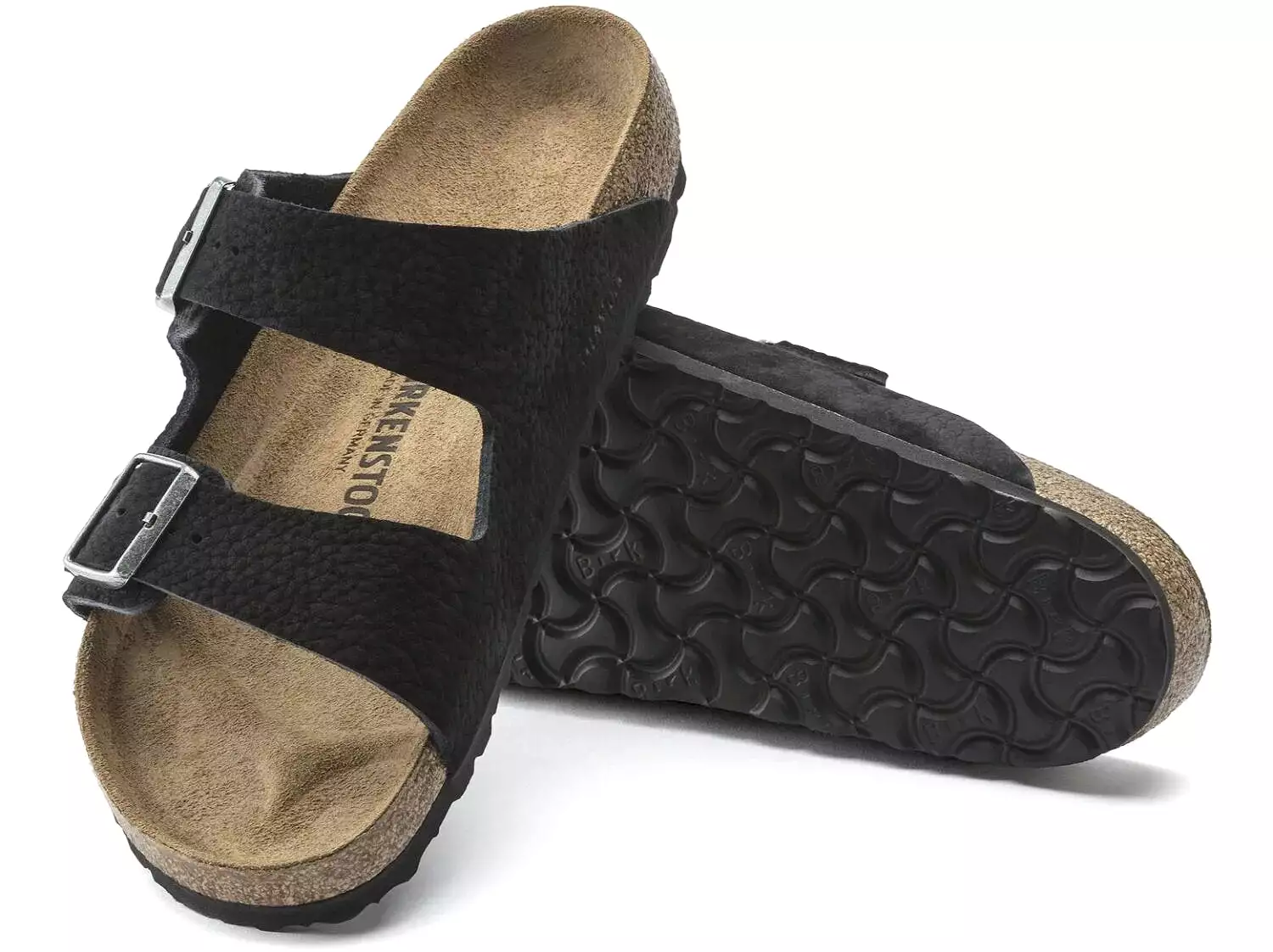 Birkenstock Nubuck Leather Black Sandals