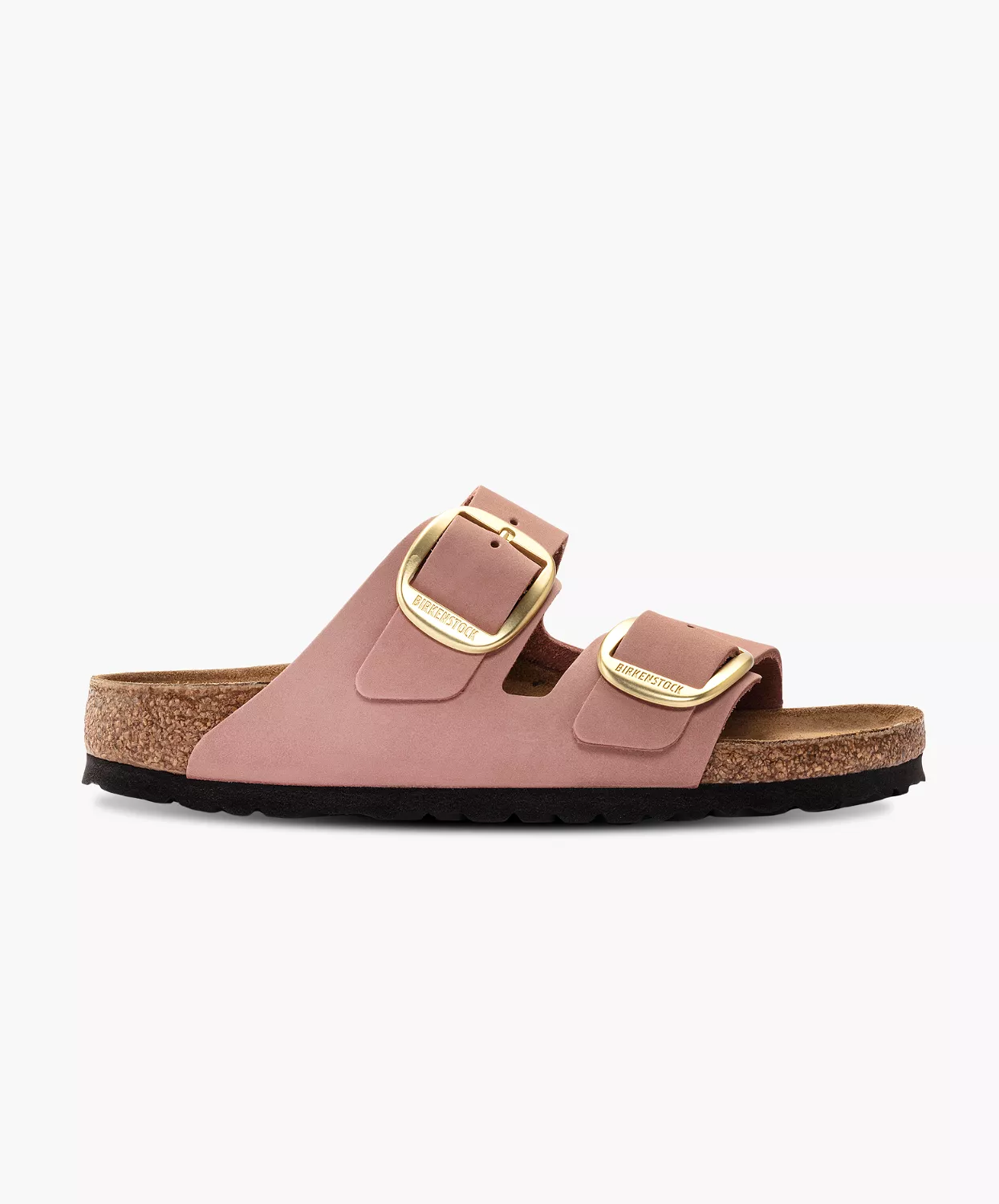 Birkenstock Old Rose Sandals with Big Buckle and Nubuck Leather