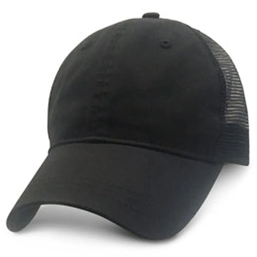 Black Baseball Cap - Unstructured Mesh Hat