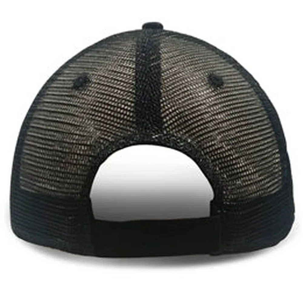 Black Baseball Cap - Unstructured Mesh Hat