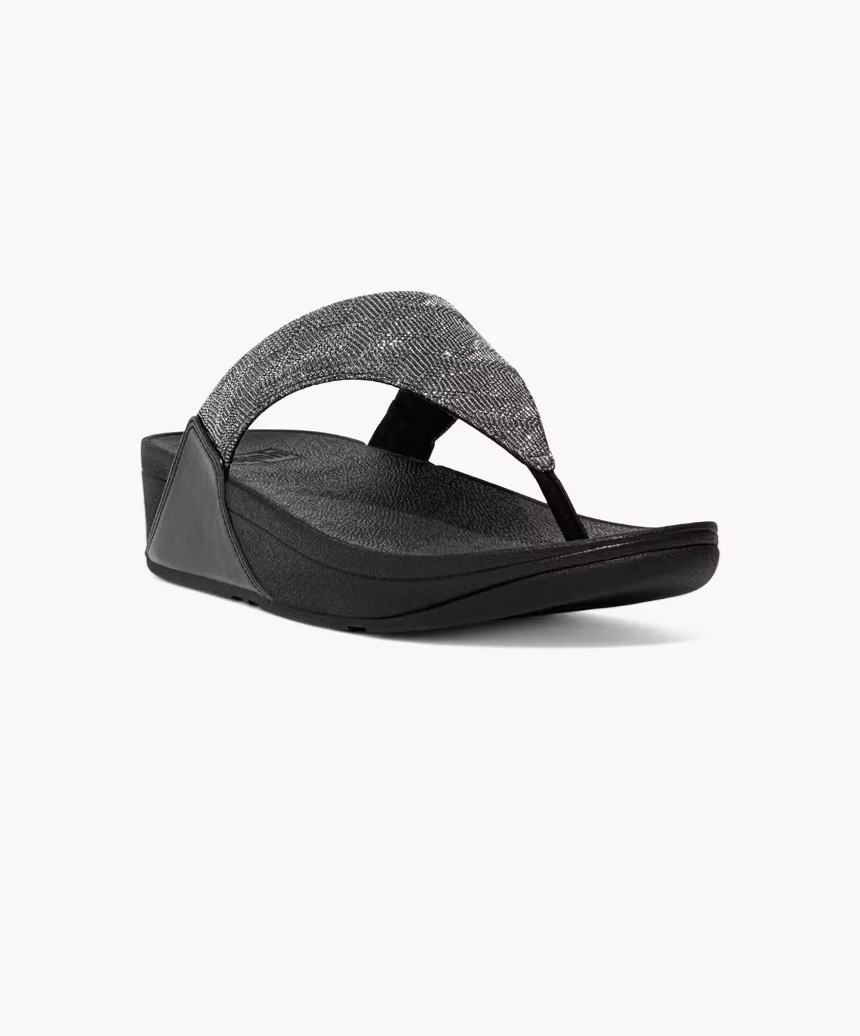 Black FitFlop Lulu Glitz Toe Post Sandals