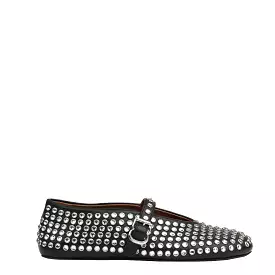 Black Lambskin Strass Ballet Flats - Best Price and Quality Guaranteed