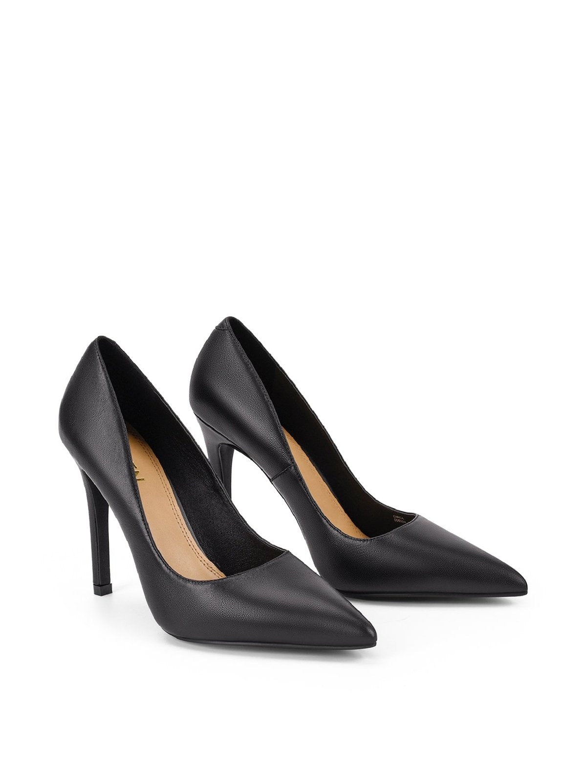 Black Leather Circa Stiletto Pumps