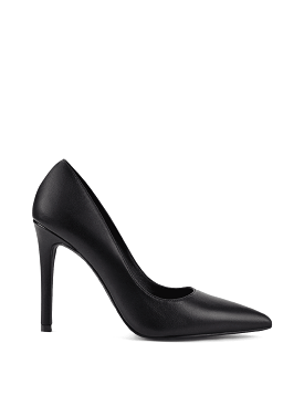 Black Leather Circa Stiletto Pumps