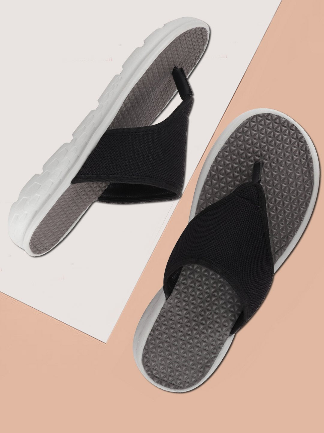 Black Men's Casual Slip-On Flip-Flops