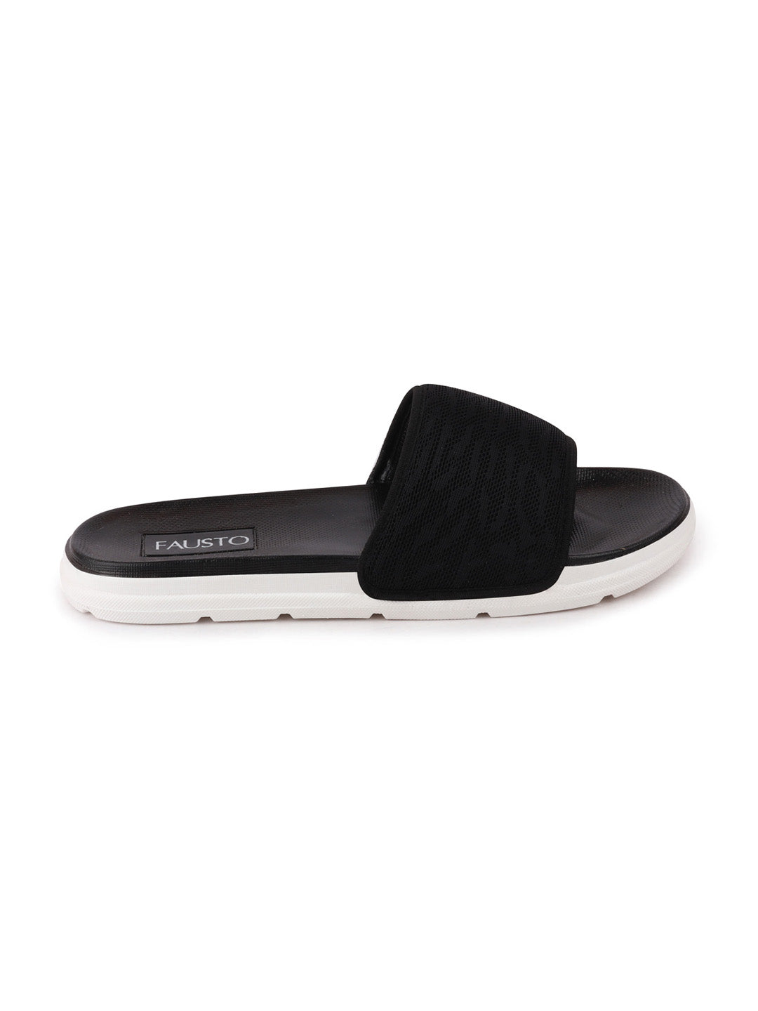 Black Men's Casual Slip-On Slider Flip-Flops