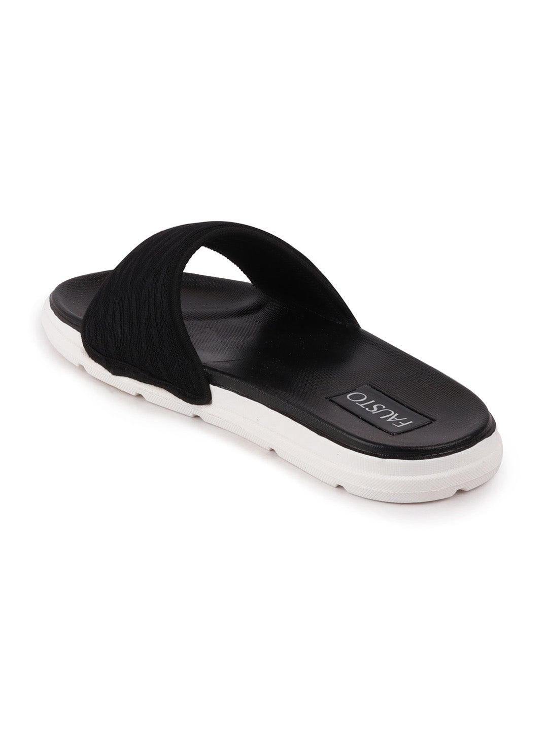 Black Men's Casual Slip-On Slider Flip-Flops