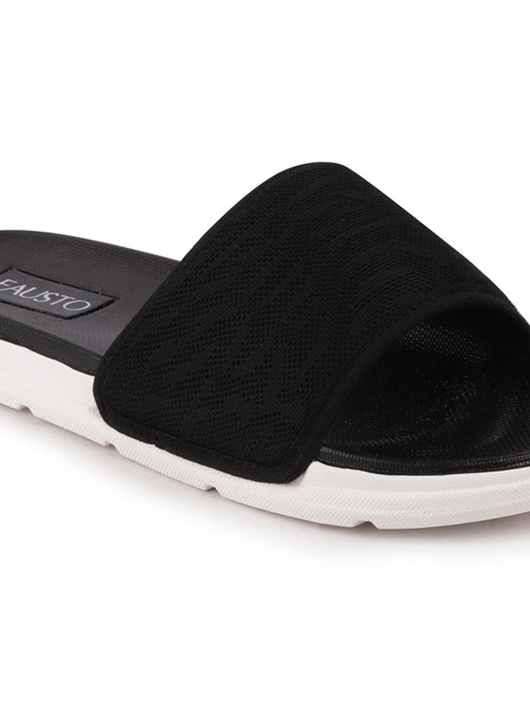 Black Men's Casual Slip-On Slider Flip-Flops