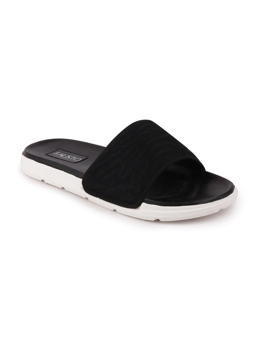 Black Men's Casual Slip-On Slider Flip-Flops