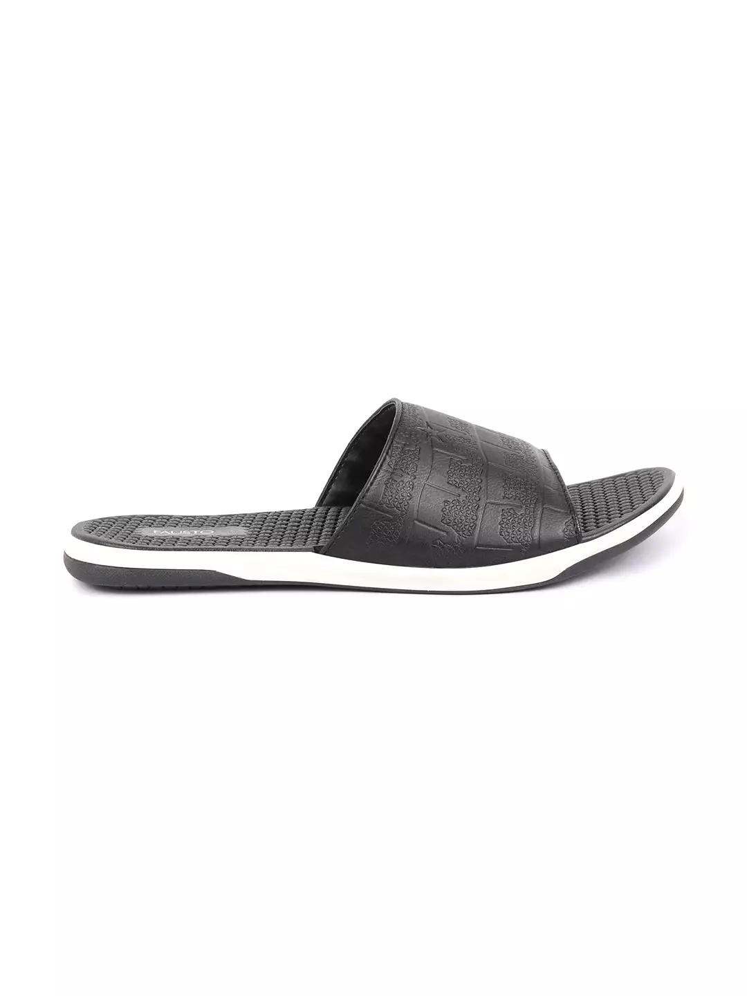 Black Men's Open Toe Slip-On Slippers Flip-Flops - Lightweight and Flexible