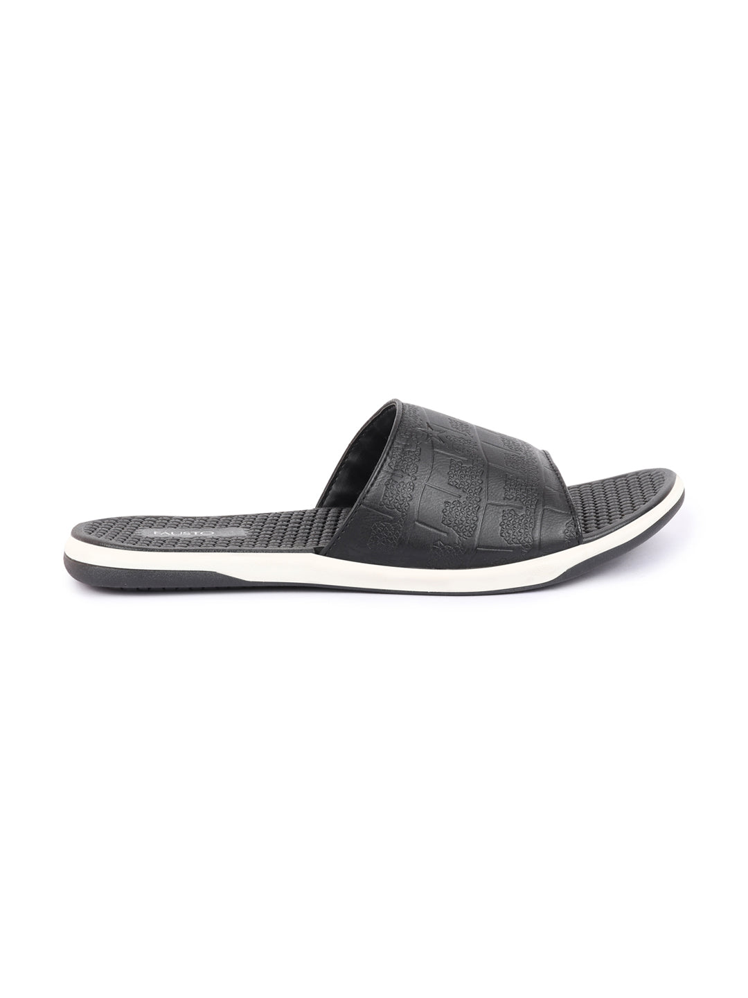 Black Open Toe Slip-On Slippers Flip-Flops for Men