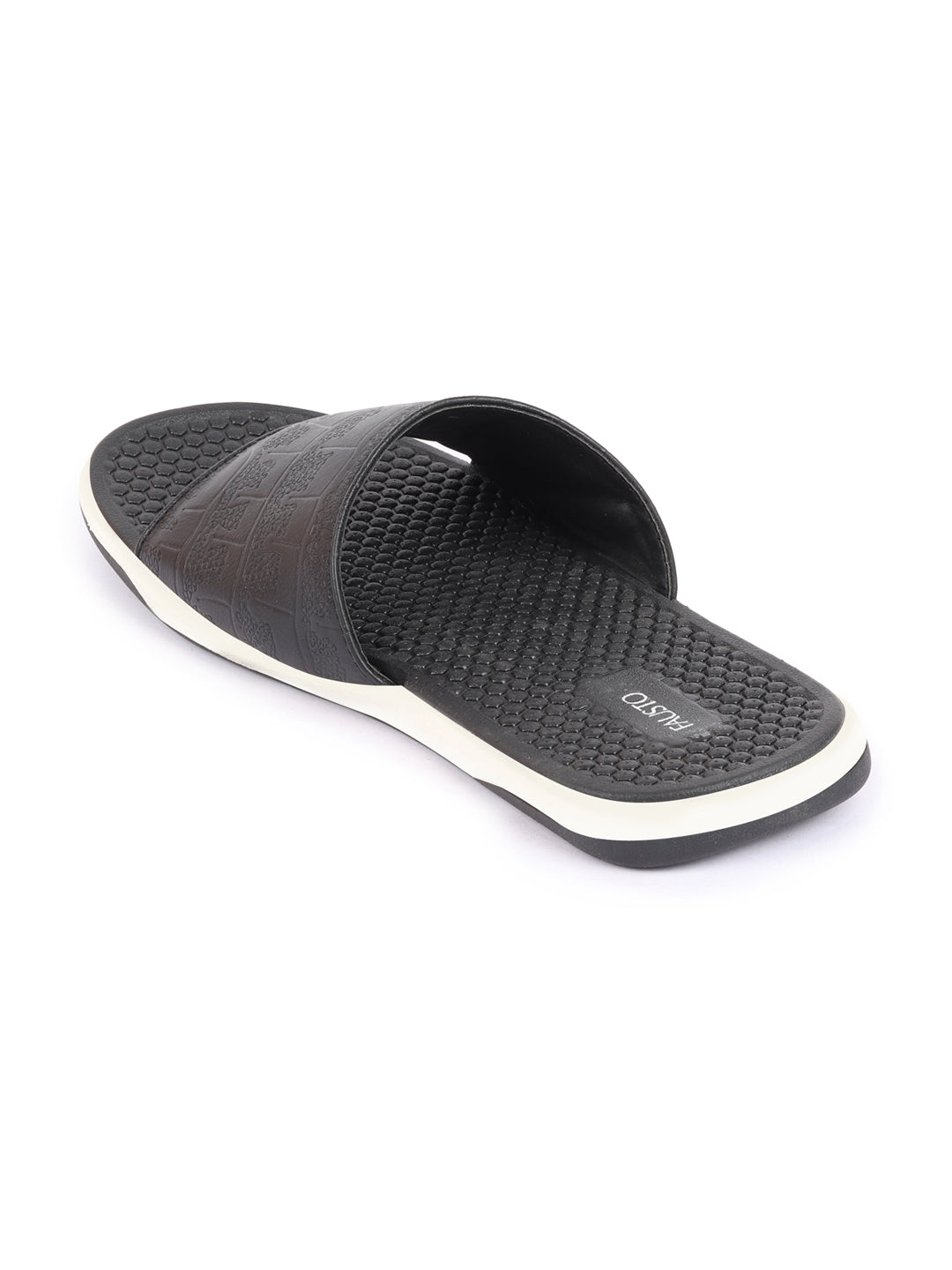 Black Open Toe Slip-On Slippers Flip-Flops for Men