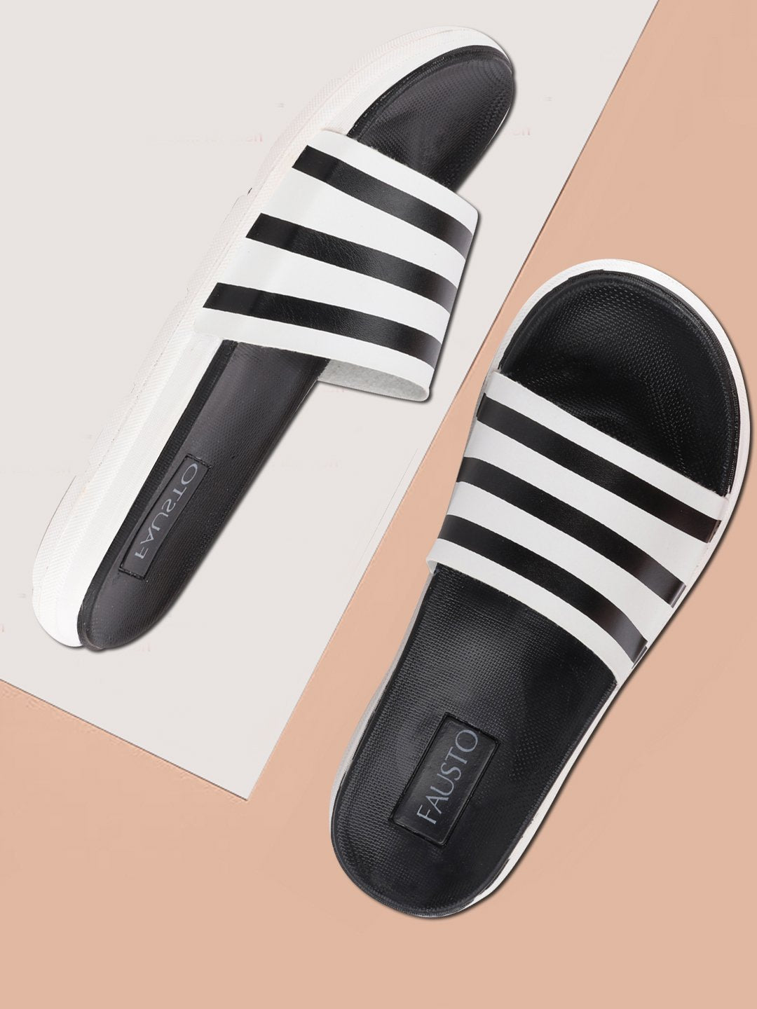 Black Slip-On Flip-Flops for Men