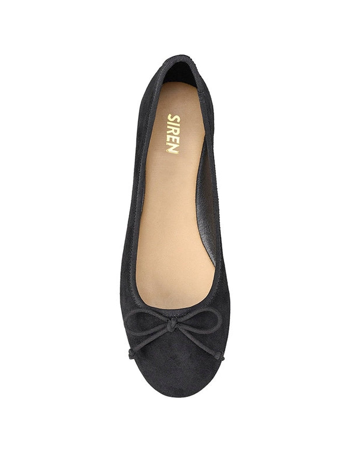 Black suede ballet flats