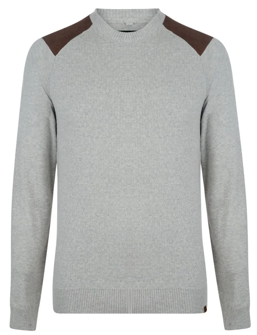 Sand Mix Blend Crew Neck Knit Pullover