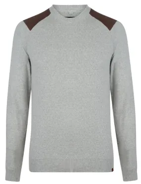 Sand Mix Blend Crew Neck Knit Pullover