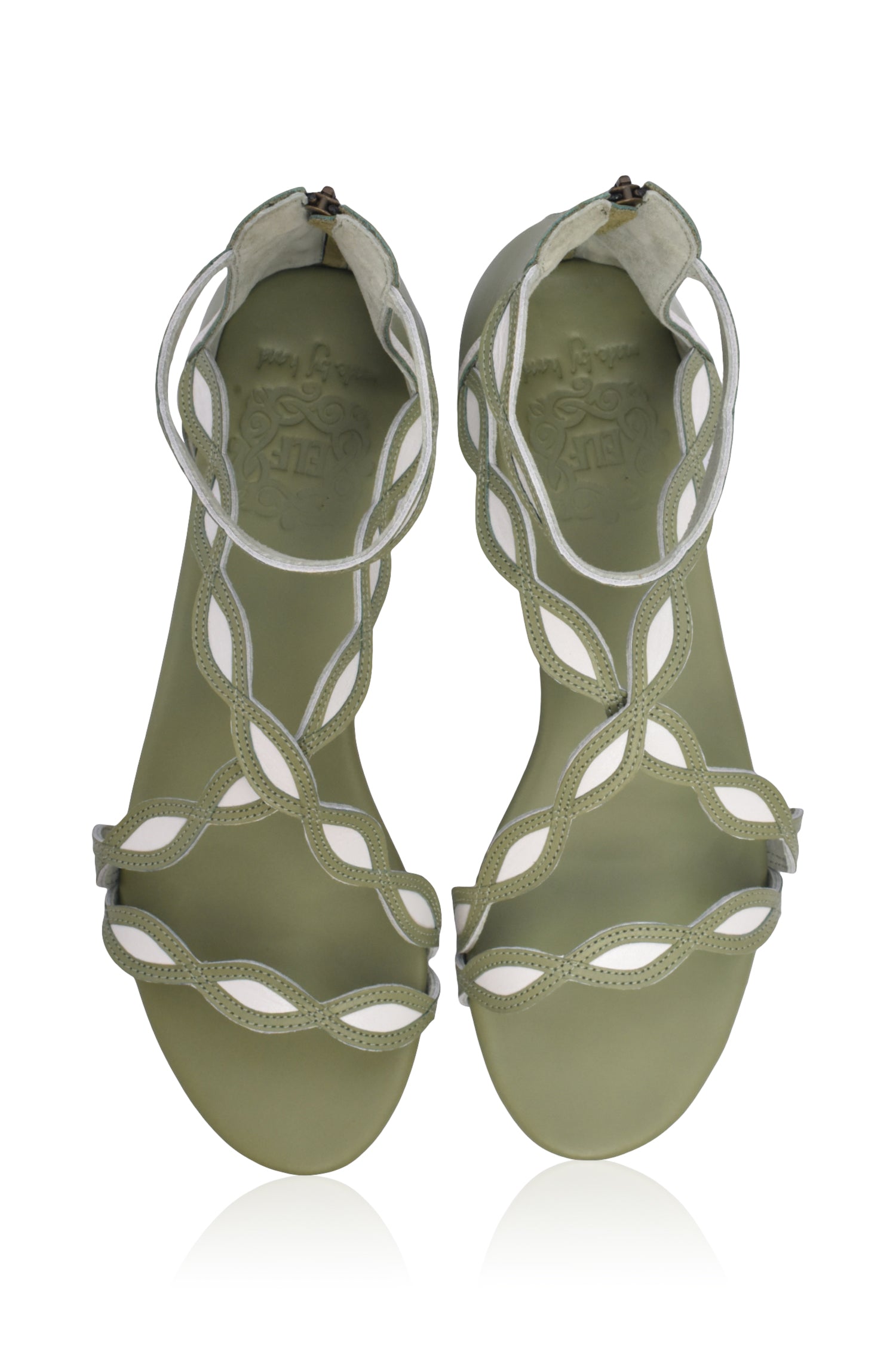 Blossom Leather Sandals -> Leather Blossom Sandals