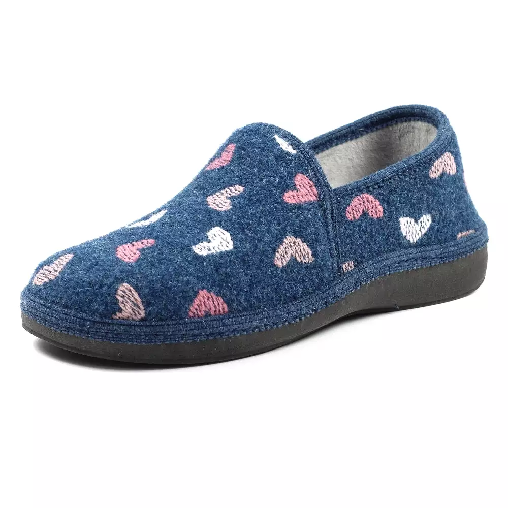 Blue Lunar Soft Insoles Ladies Bedroom Slippers Everett