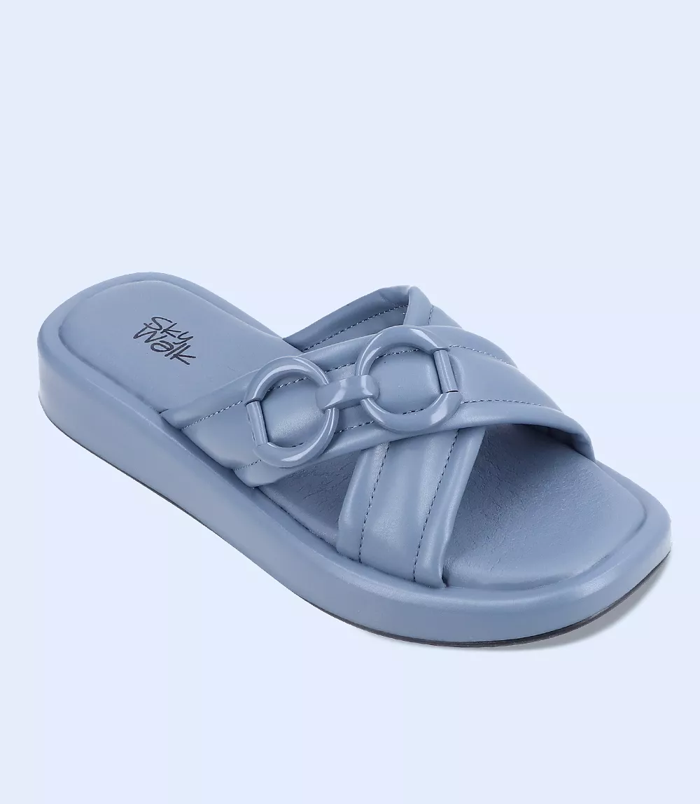 blue women comfort slipper