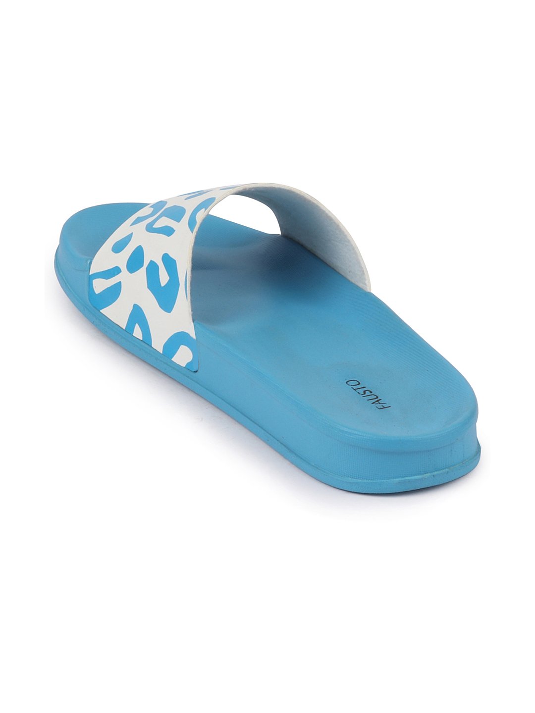 Blue/White Slider Flip Flops for Women