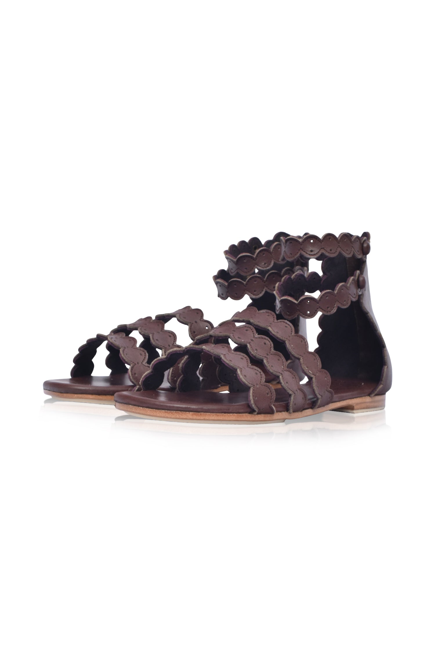 Boho Leather Sandals in Rimini