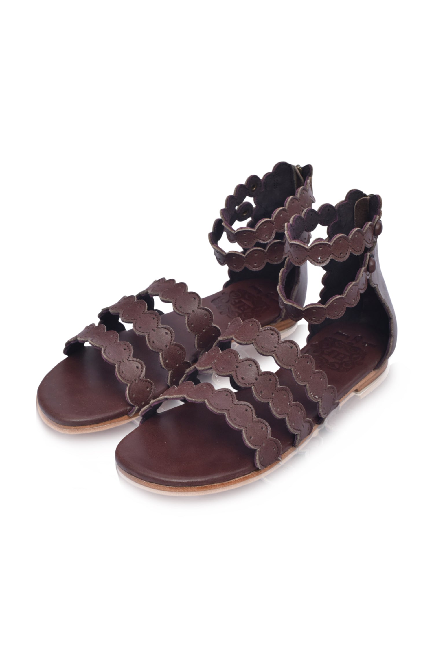 Boho Leather Sandals in Rimini