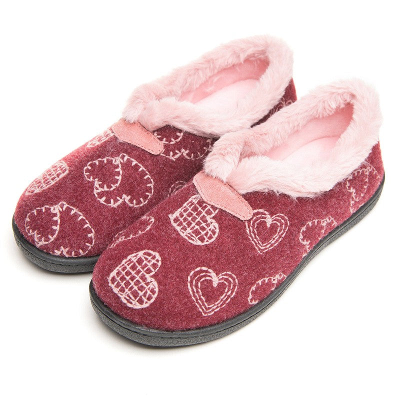 Bordo Plumaflex Memory Foam Ladies Bedroom Slipper Mule 12208