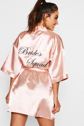 Brides Squad Satin Robe Clothing