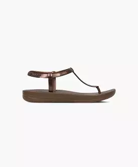 Bronze Pearlised Thongs - FitFlop iQushion Splash