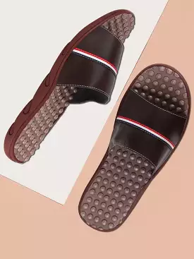 Brown Men's Slip-On Flip-Flops