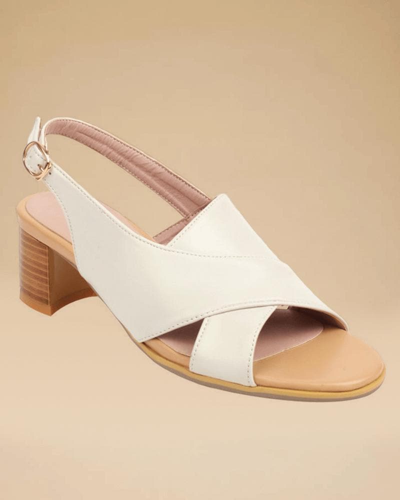 Buckle Chunky Heel Sandals Adjusting