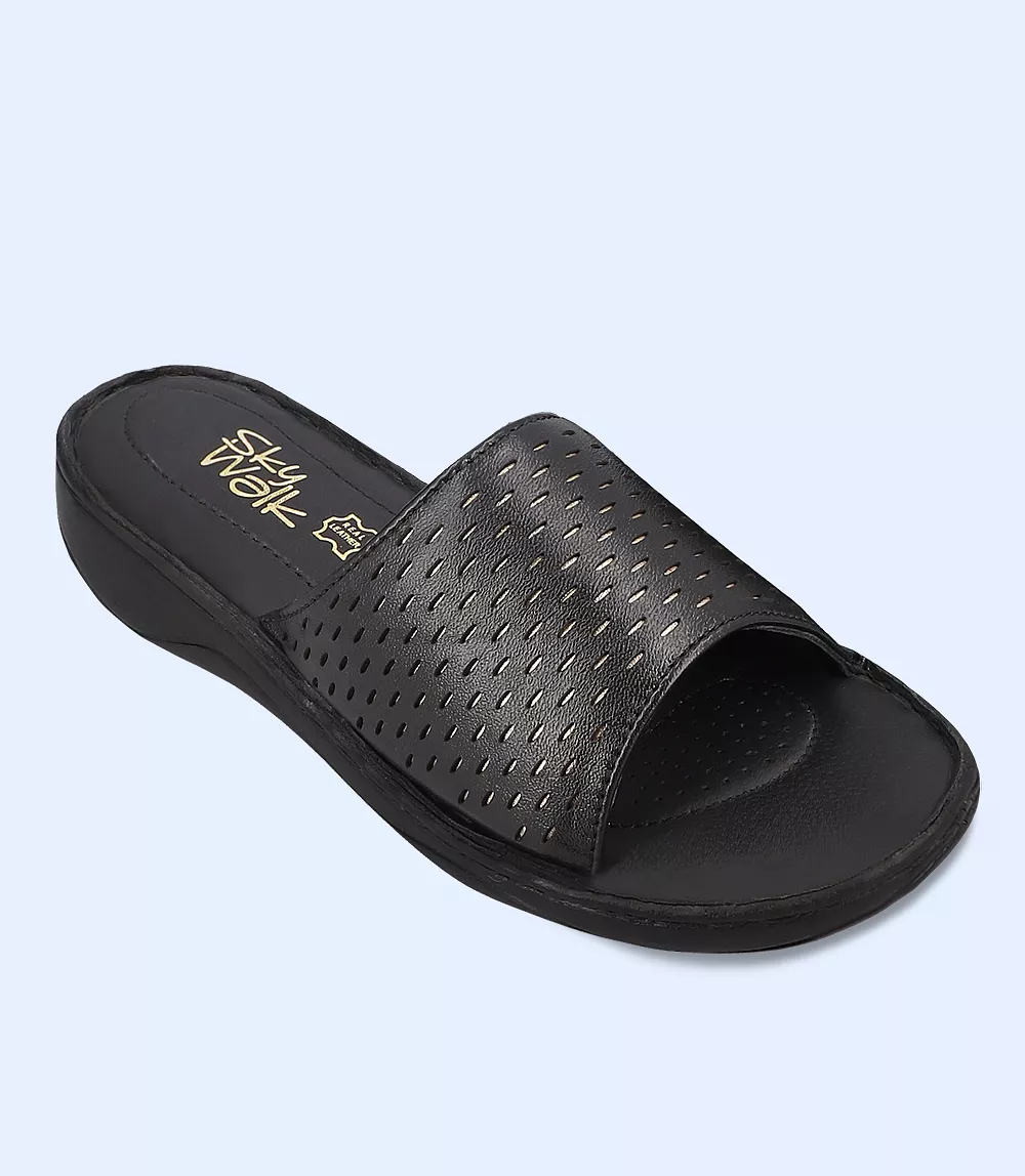 BW7198-BLACK-Women Slipper Comfort