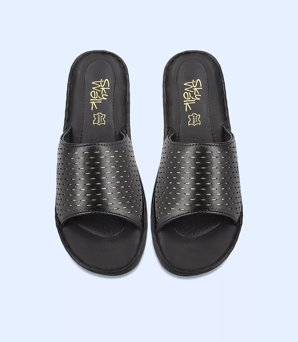 BW7198-BLACK-Women Slipper Comfort