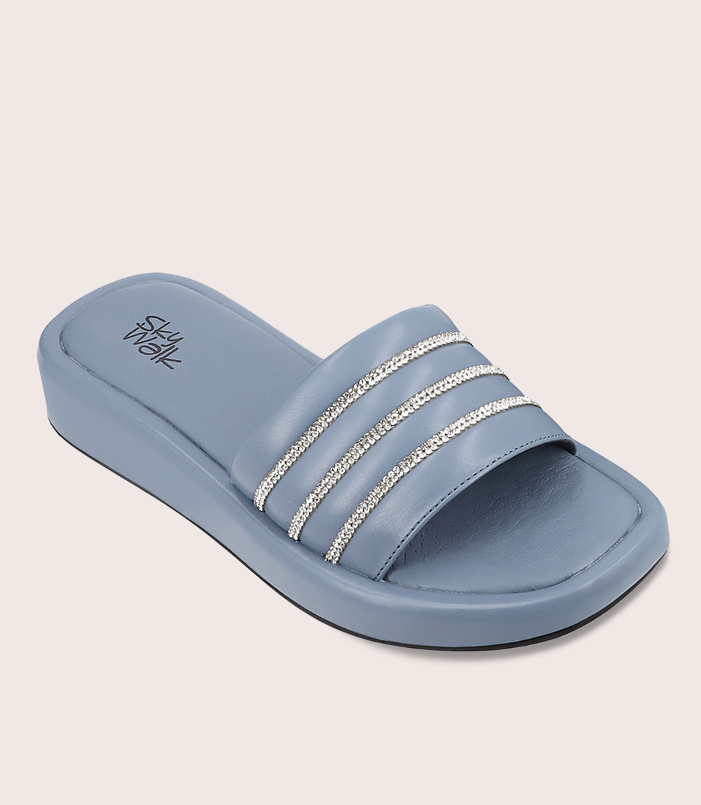 BW7354 BLUE Women Comfort Slipper