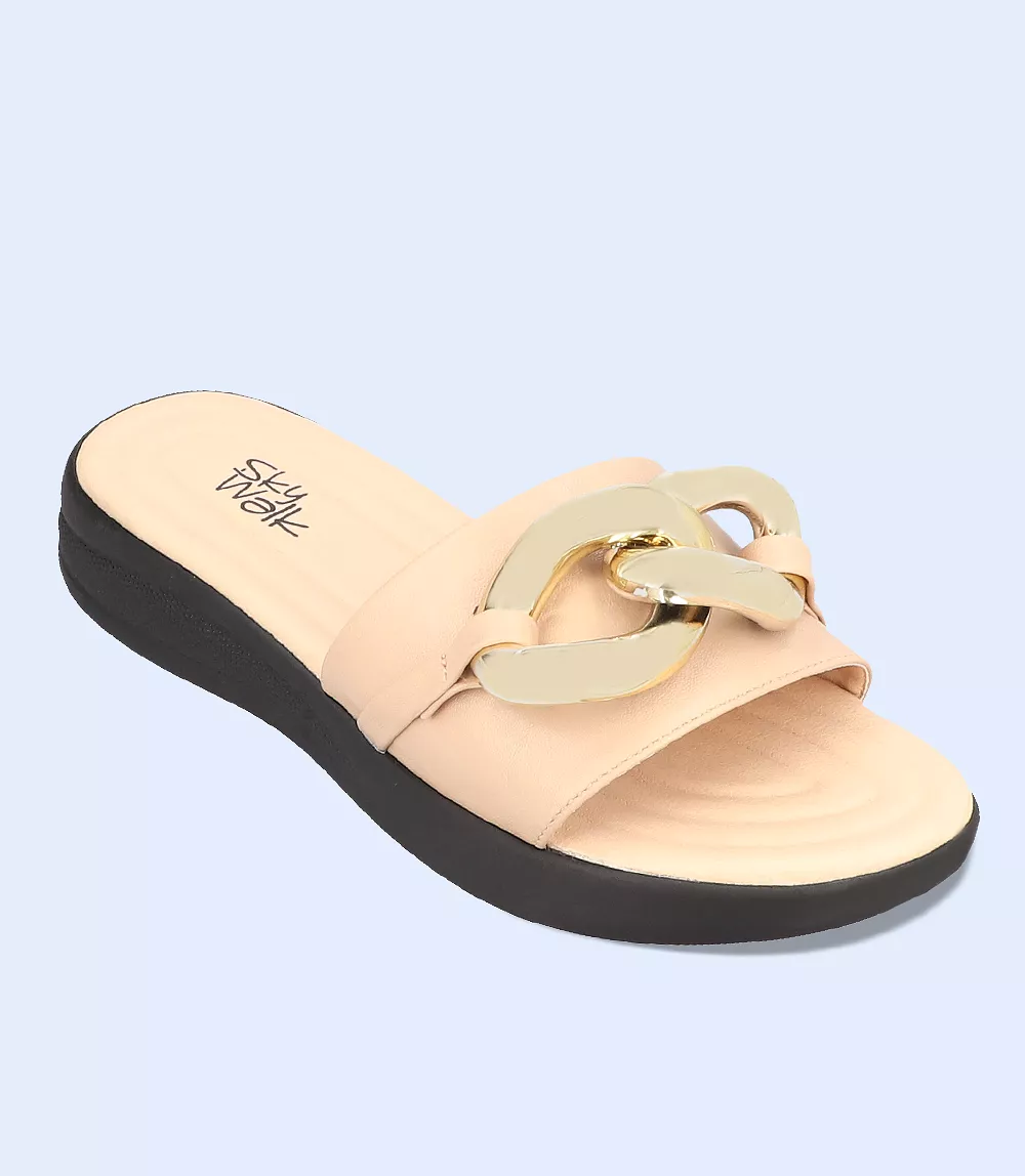 BW7372 Beige Women's Comfort Slipper