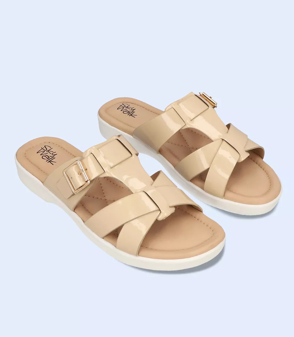 BW7541-Beige Women's Comfort Slipper