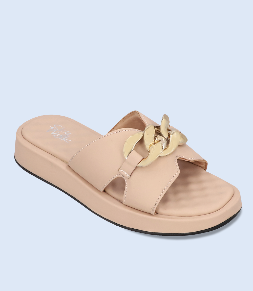 BW8032 tea pink women comfort slipper.