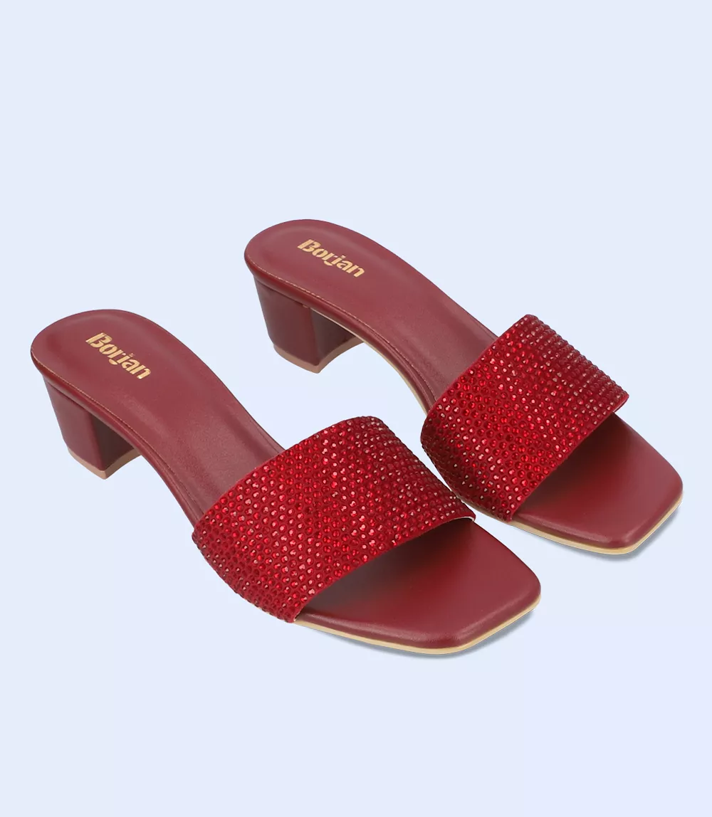 BW9439 Maroon Slipper Heel