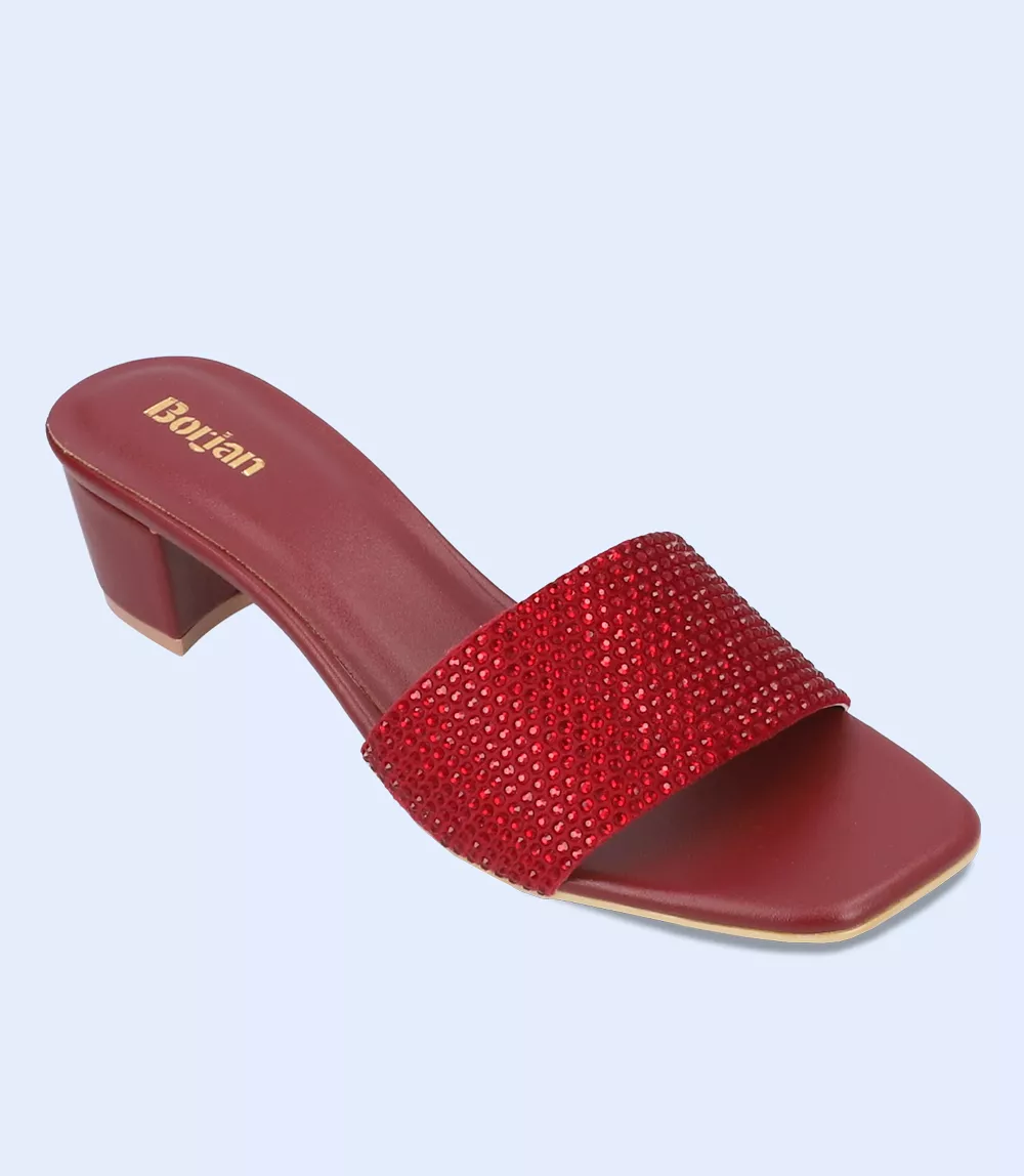 BW9439 Maroon Slipper Heel